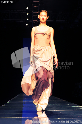 Image of Asian model on the catwalk