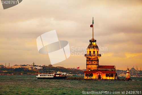 Image of Maiden's island in Istanbul, Turkey