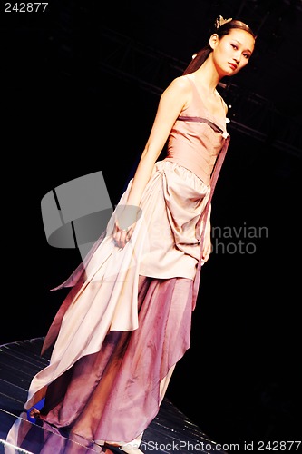 Image of Asian model on the catwalk