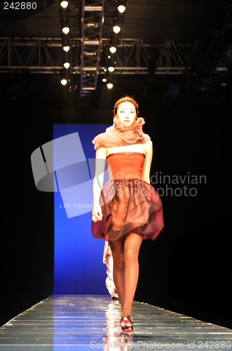 Image of Asian model on the catwalk