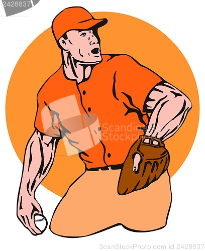 Image of American Baseball Player Pitcher