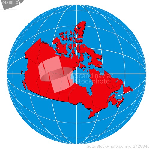 Image of Globe Canada Map