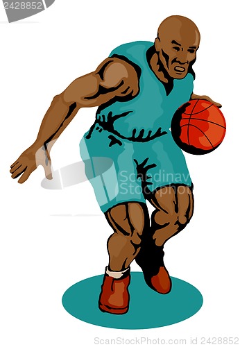 Image of Basketball Player Dribbling