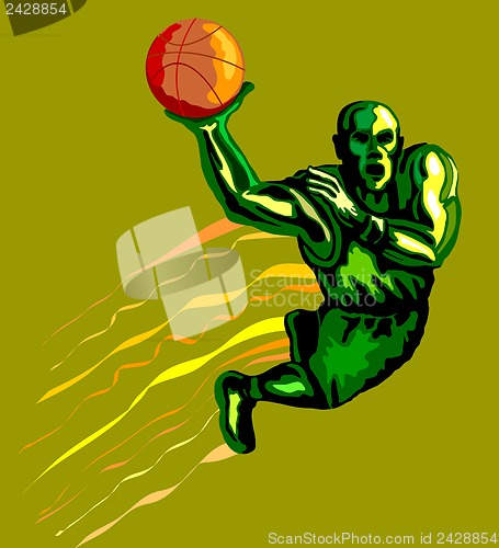 Image of Basketball Player Dunking