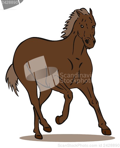 Image of Horse Galloping Retro