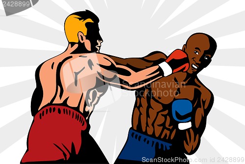 Image of Boxer Boxing Knockout Punch Retro