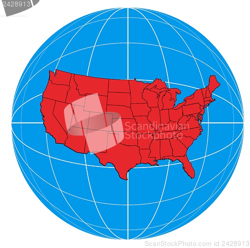 Image of Globe USA Map