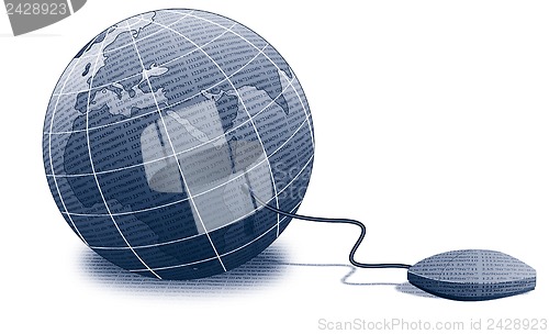 Image of Mouse Connected on Globe