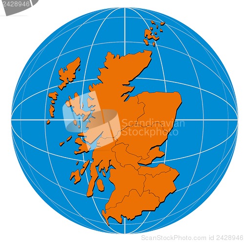 Image of Globe Scotland Map