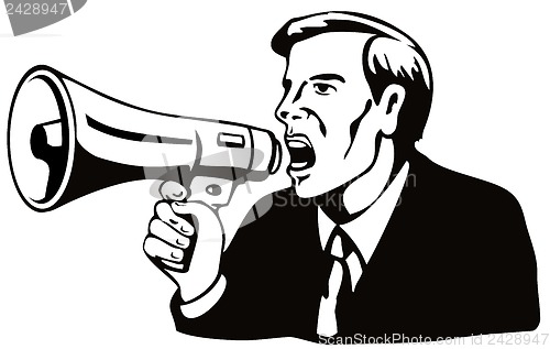 Image of Businessman with Megaphone