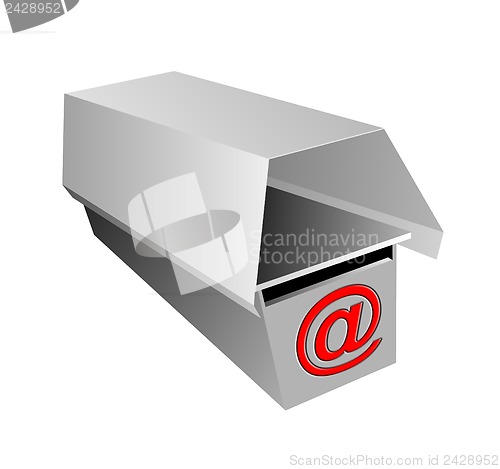 Image of Grey Mailbox with @ Sign