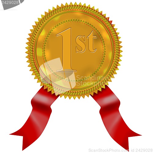 Image of Gold Seal Red Ribbon 1st
