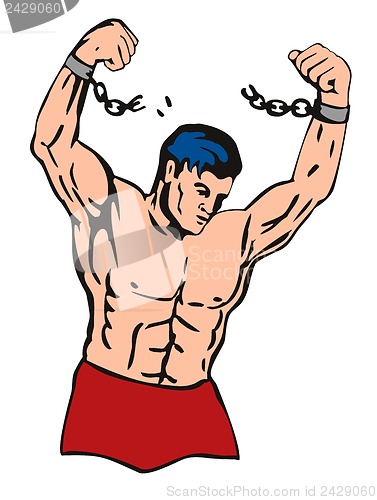 Image of Man Breaking Handcuffs