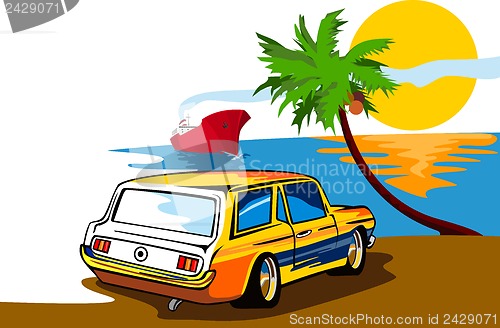 Image of Ford Mustang Station Wagon Beach