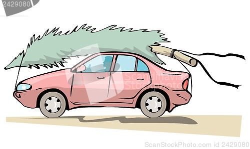Image of Car with Tree