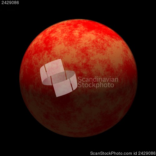 Image of Red Planet No Coriolis Effect