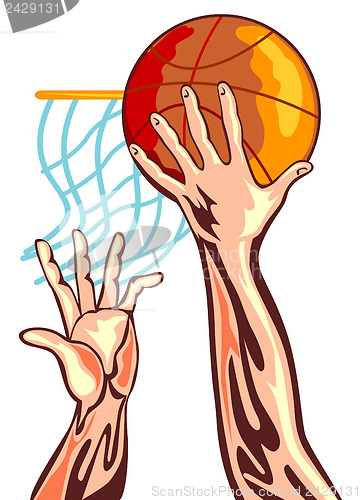 Image of Basketball Hands Retro