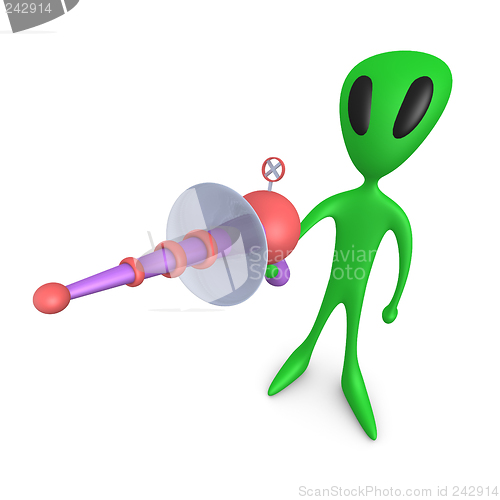 Image of Alien with Lasergun