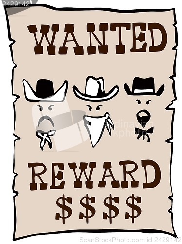 Image of Wanted Reward Poster