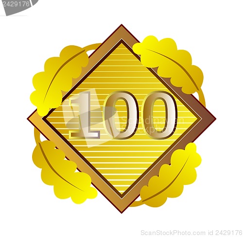 Image of Number 100 in Diamond