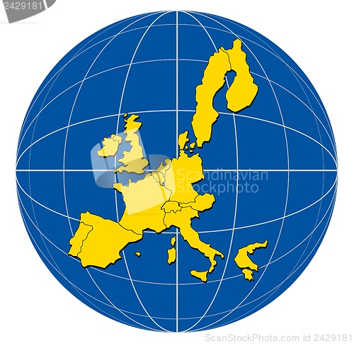 Image of Globe Europe Map