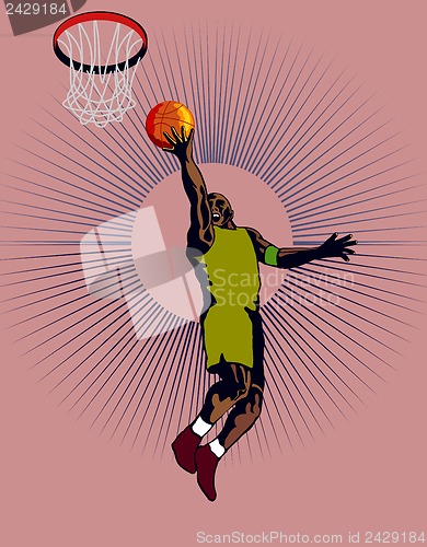 Image of Basketball Player Dunking