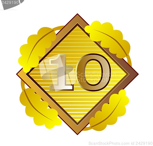 Image of Number 10 in Diamond