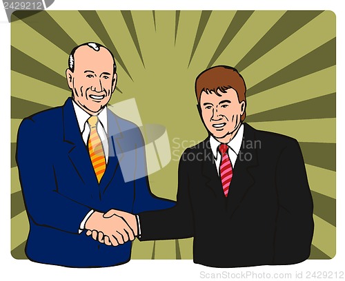 Image of Businessmen Shaking Hands