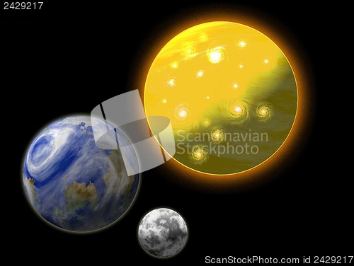 Image of Sun Earth Moon