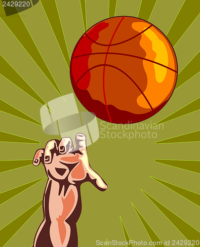 Image of Basketball Hand Retro