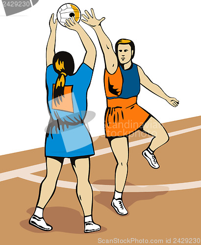 Image of Netball Player Shooting