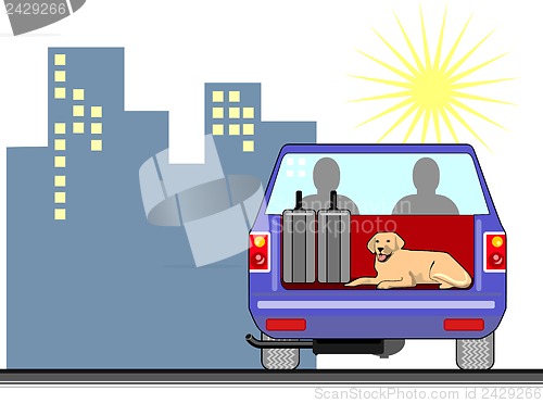 Image of Dog in a Car