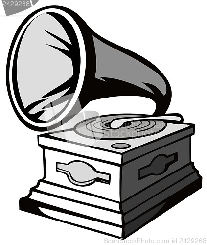 Image of Phonograph Black and White