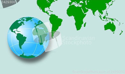 Image of Globe World Map Retro