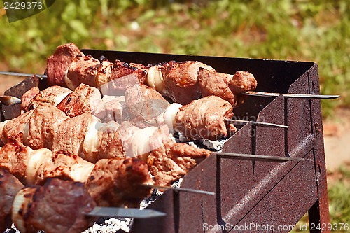 Image of Cooking of shish kebab