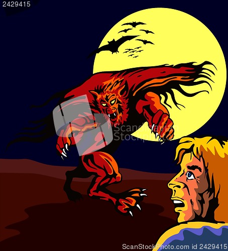 Image of Man and Werewolf