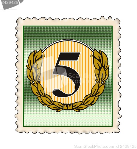 Image of Number 5 in Stamp