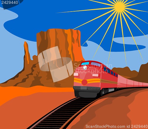 Image of Train in Desert