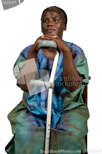 Image of invalid old African woman