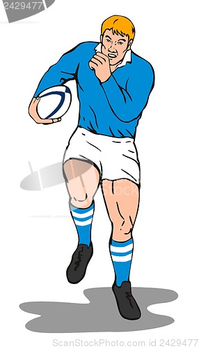 Image of Rugby Winger Running