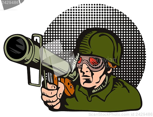 Image of Soldier Aiming Bazooka