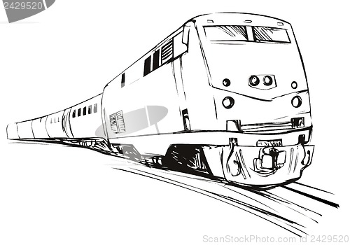 Image of Train Sketch Style