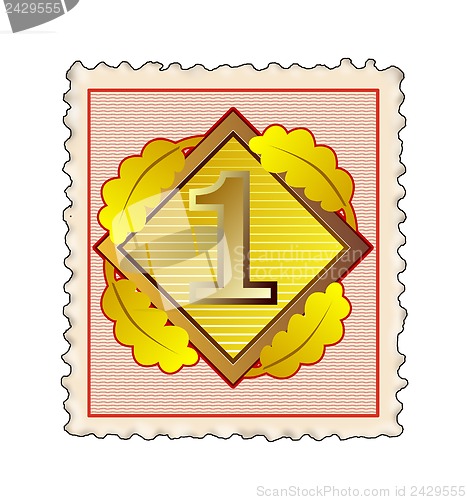Image of Number 1 in Diamond Stamp