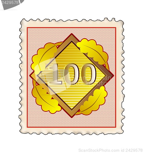 Image of Number 100 Diamond Stamp