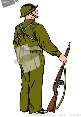 Image of Soldier on Guard