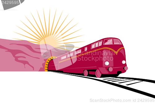 Image of Train Coming out of tunnel