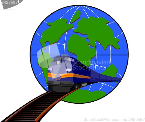 Image of Train and Globe