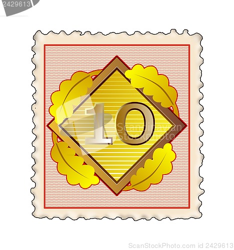 Image of Number 10 Diamond Stamp