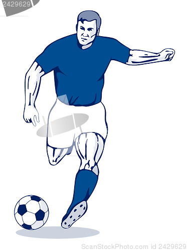 Image of Soccer Player Kicking