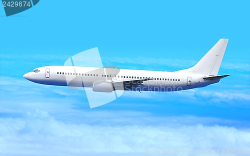Image of white airplane